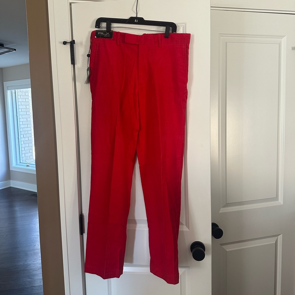 RLX Ralph Lauren corduroy flat front golf pants